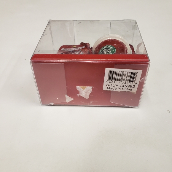 Starbucks Holiday 2007 Ornament Set Christmas Blend Coffee Bag and Seasonal Cup - Picture 9 of 11